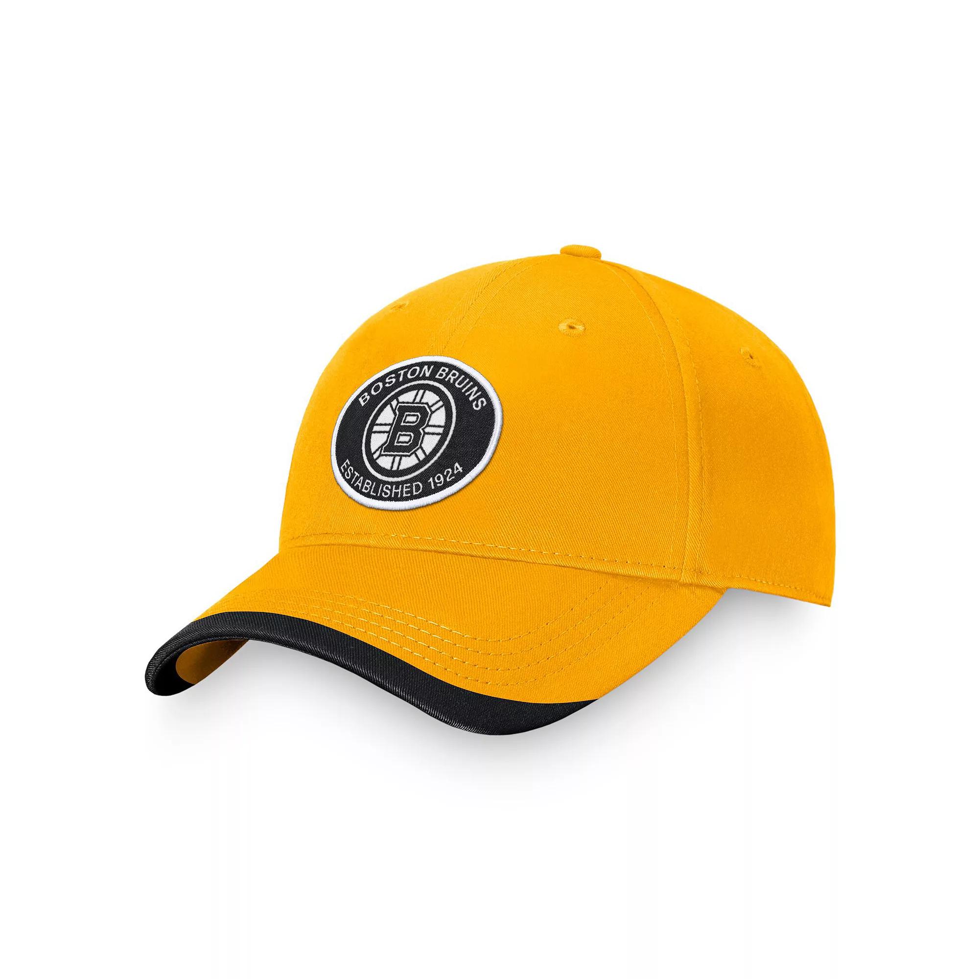 Men's Fanatics Branded Gold Boston Bruins Fundamental Adjustable Hat Product Image