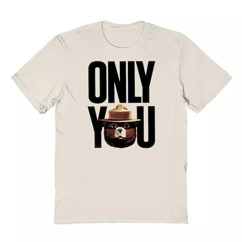 Men's Smokey Bear Only You Graphic Tee, Size: XXL, Beige Khaki Product Image