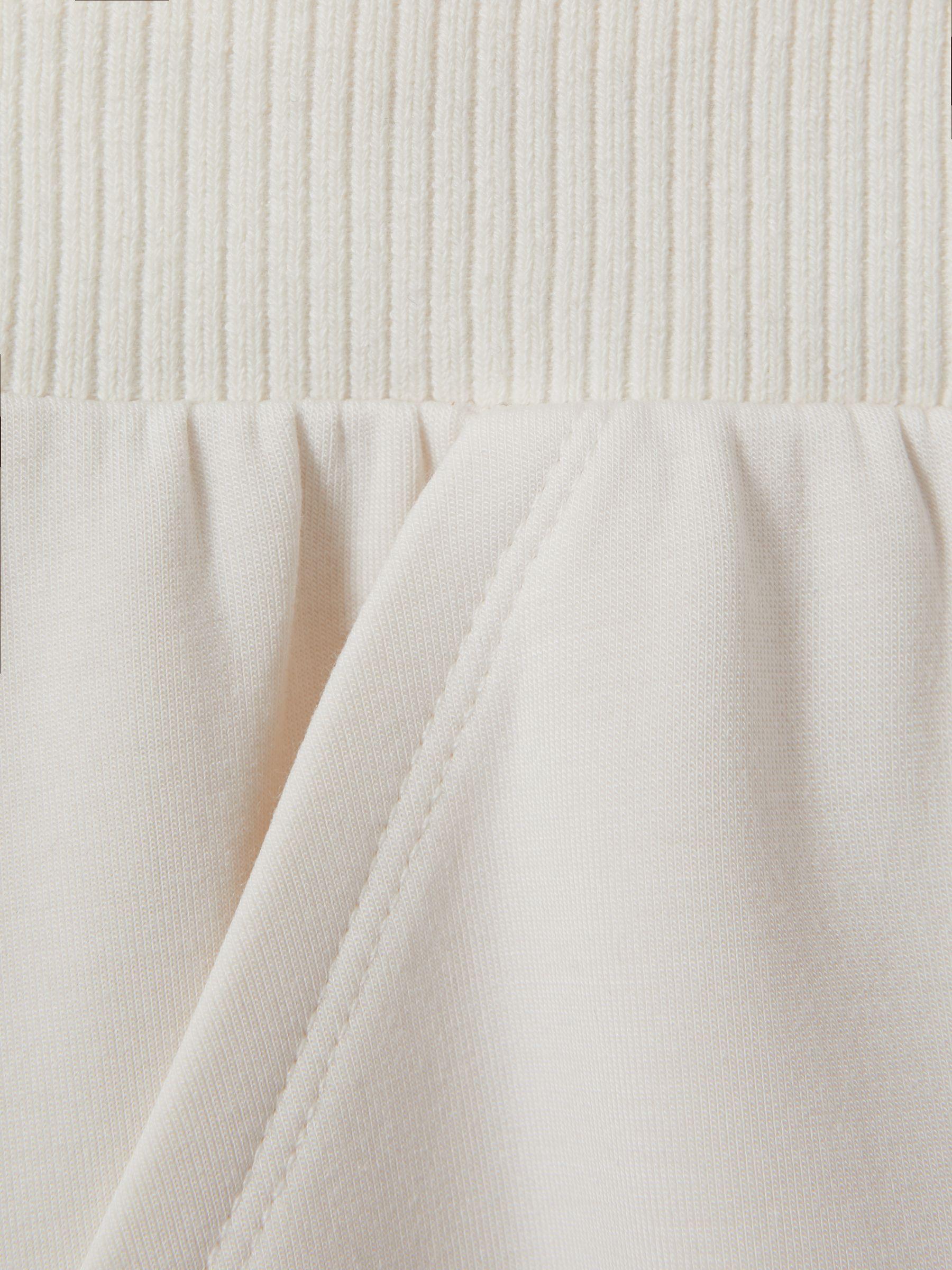 Tapered Drawstring Joggers in Cream Product Image