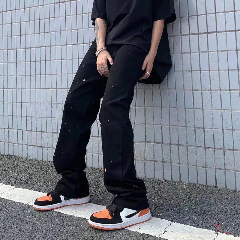 Sopula Casual Splattered Straight Jeans Product Image