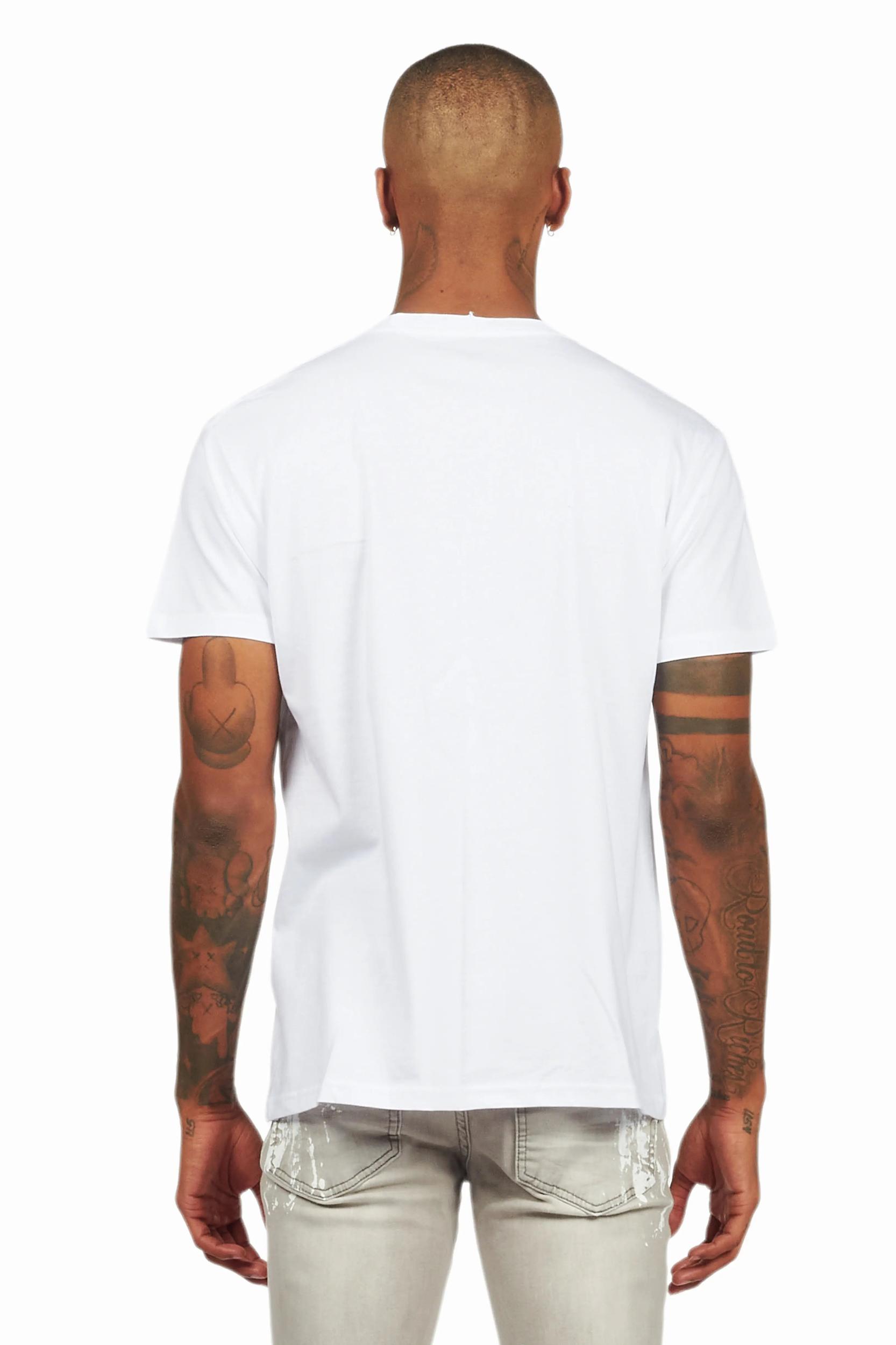 Sayer White Graphic T-Shirt Male Product Image
