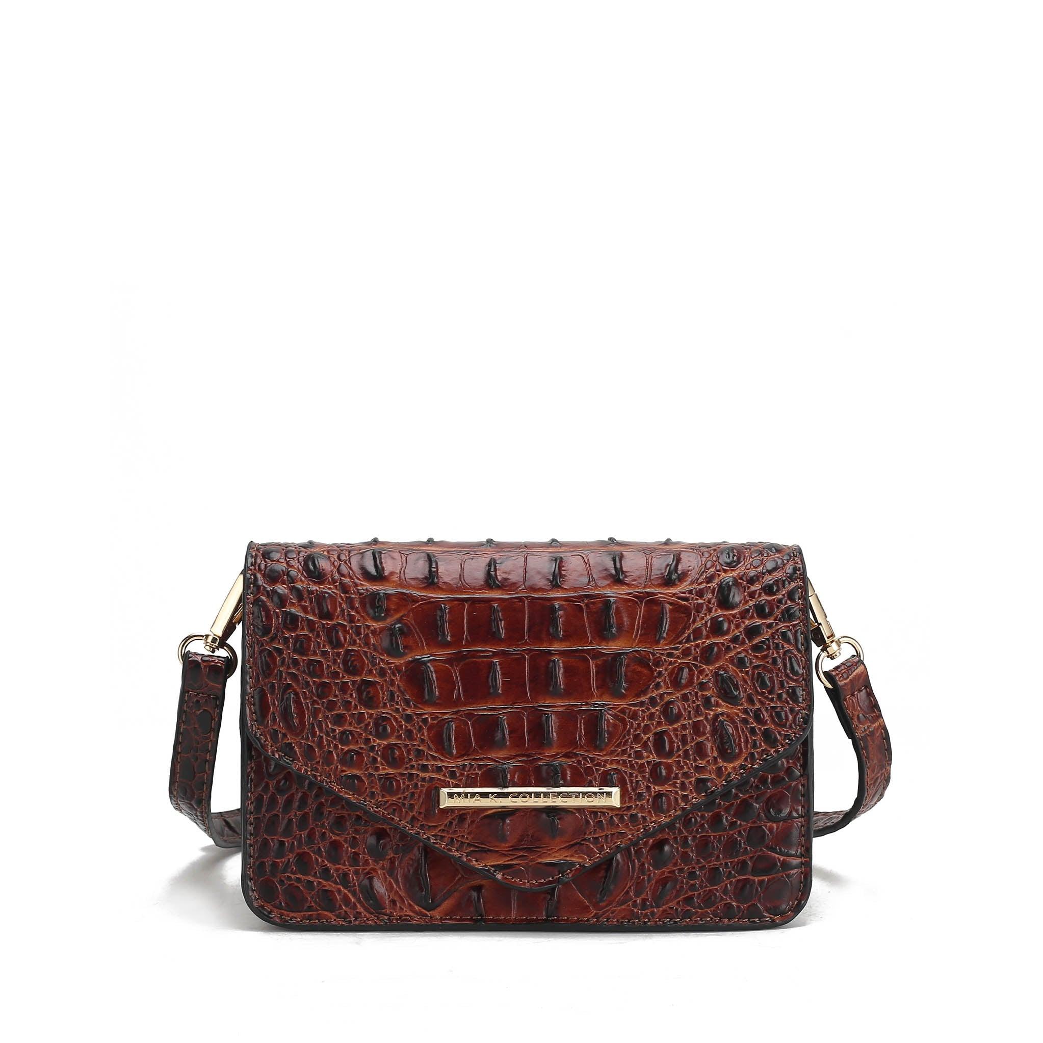 MKF Collection Women's Vanta Solid Croc Saddle Bag Female Product Image