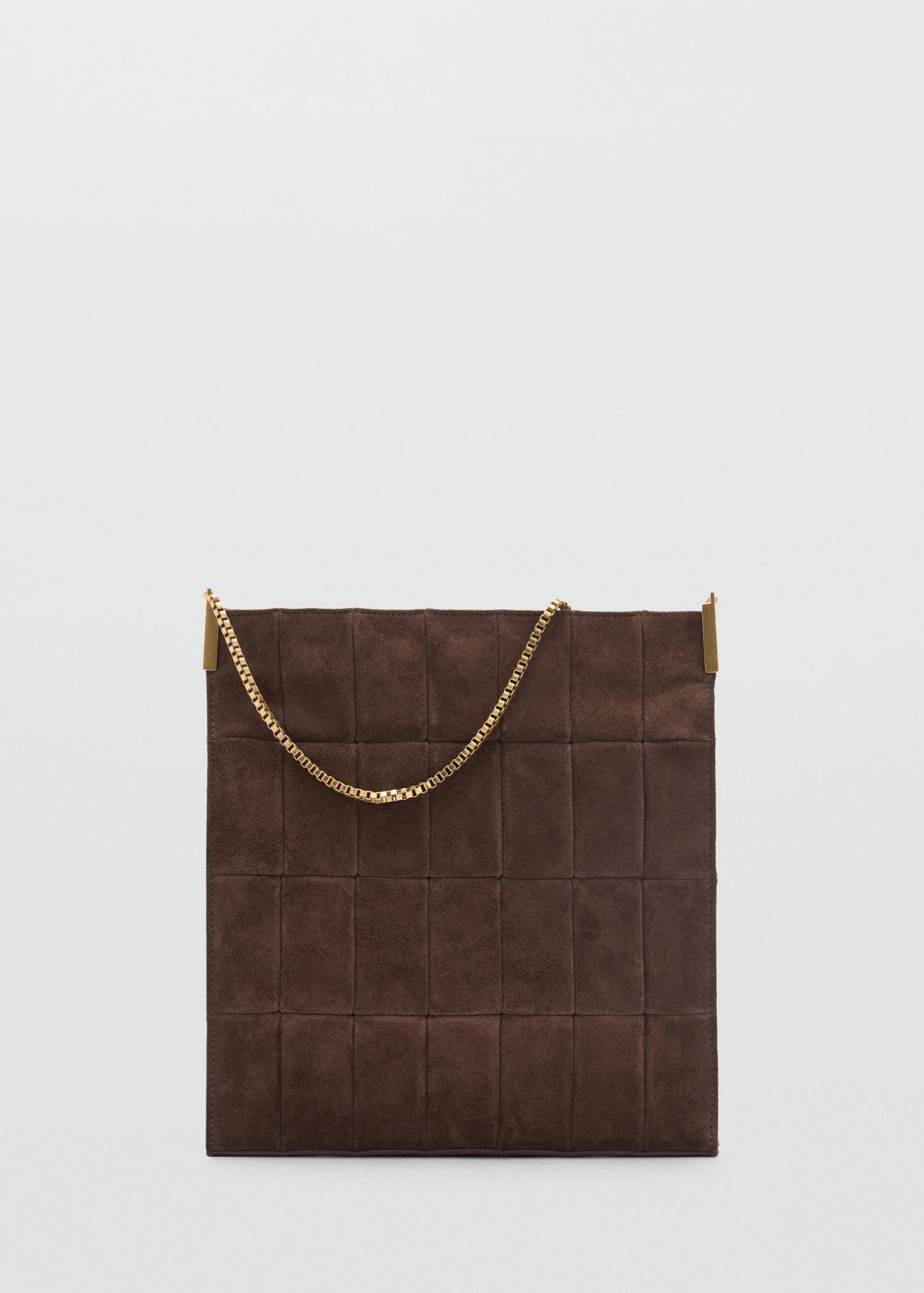 Chain suede bag - Women | MANGO USA Product Image