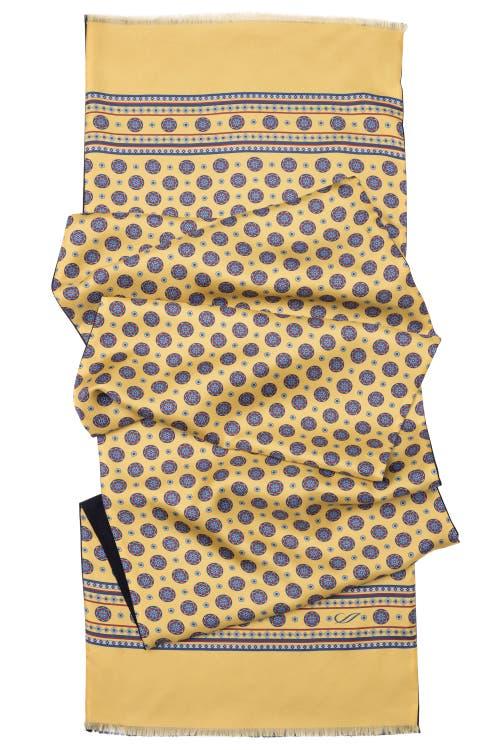 Elizabetta Palatino - Wool Backed Silk Scarf for Men in Yellow at Nordstrom Product Image
