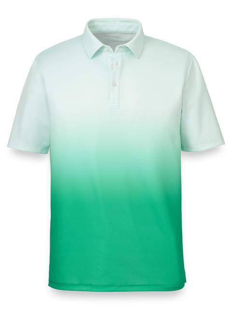 Performance Blend Three Button Polo - Green Product Image