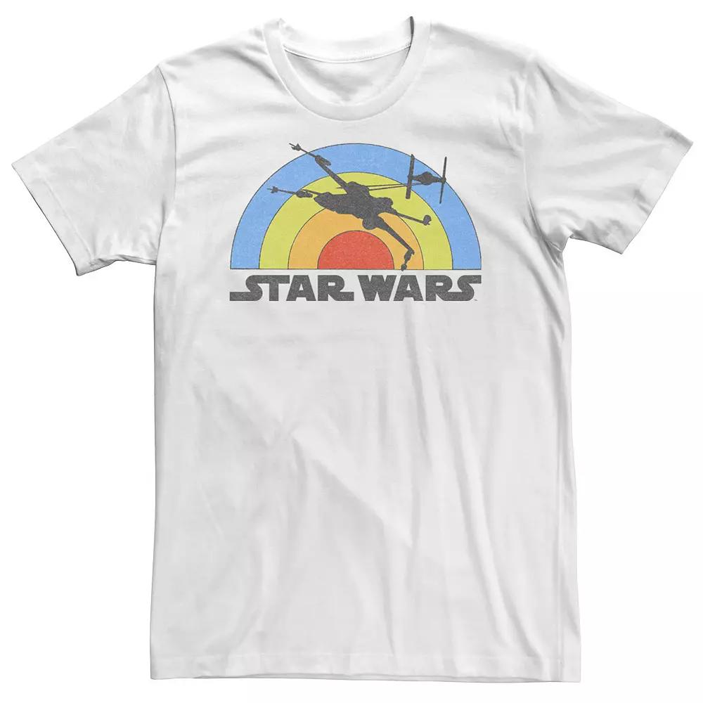 Big & Tall Star Wars X-Wing Rainbow Silhouette Tee, Men's,  Product Image