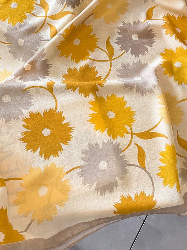 Vintage Floral Printed Shawl&Scarf Product Image