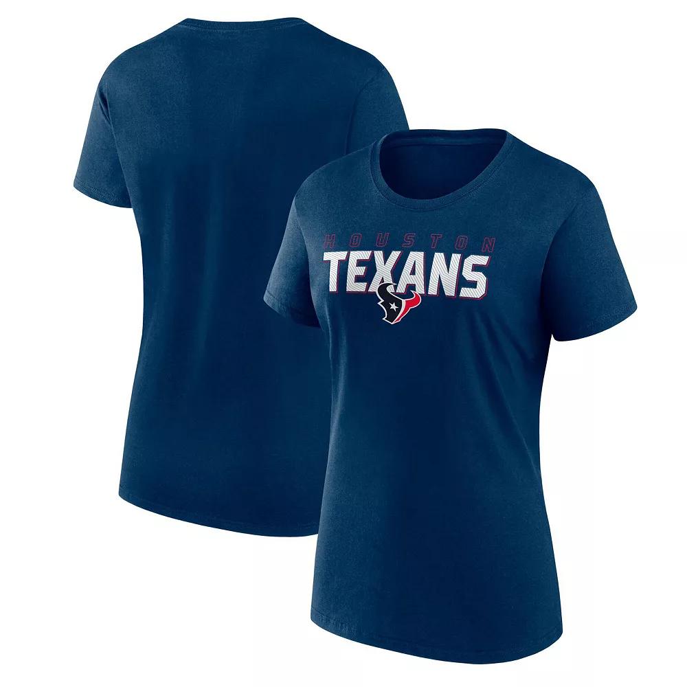 Women's Logo Athletic Navy Houston Texans Lean T-Shirt, Size: Medium, Blue Product Image