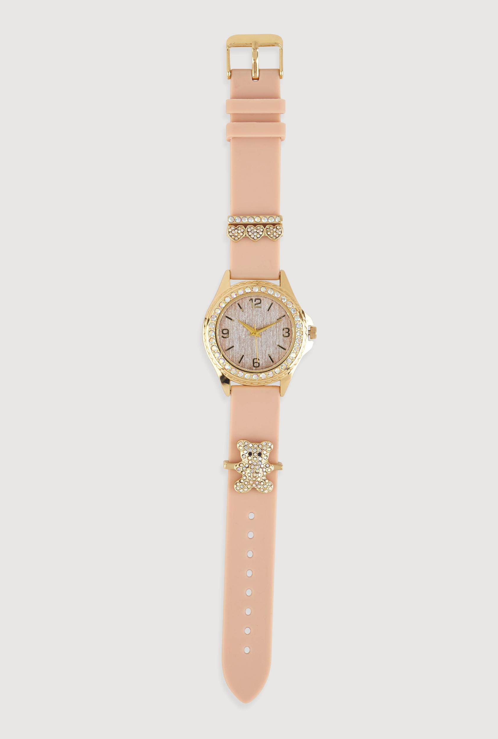 Heart Bear Rhinestone Detail Analog Watch Unisex Product Image