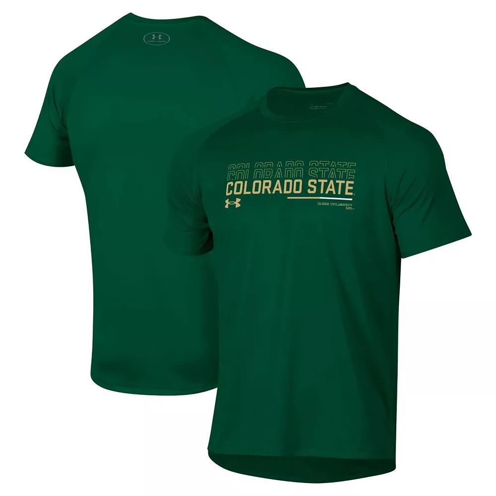 Men's Under Armour Green Colorado State Rams Sideline Tech Performance T-Shirt,  Product Image