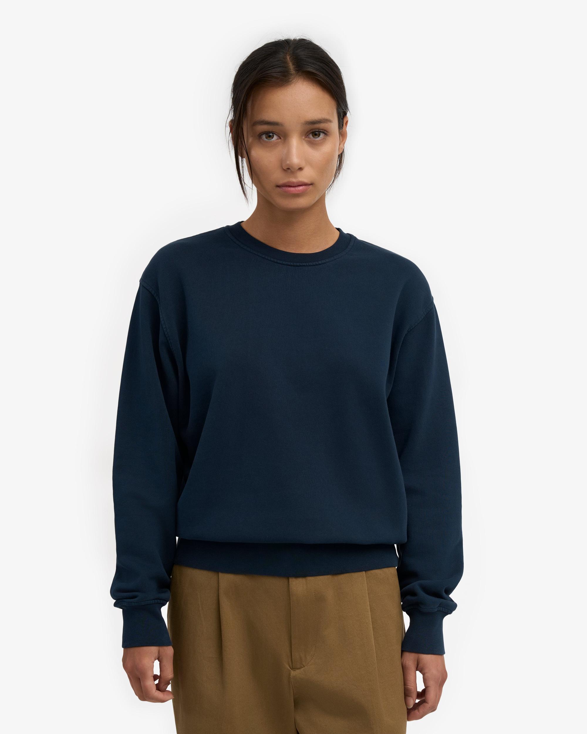 Women Classic Organic Crew - Navy Blue Product Image