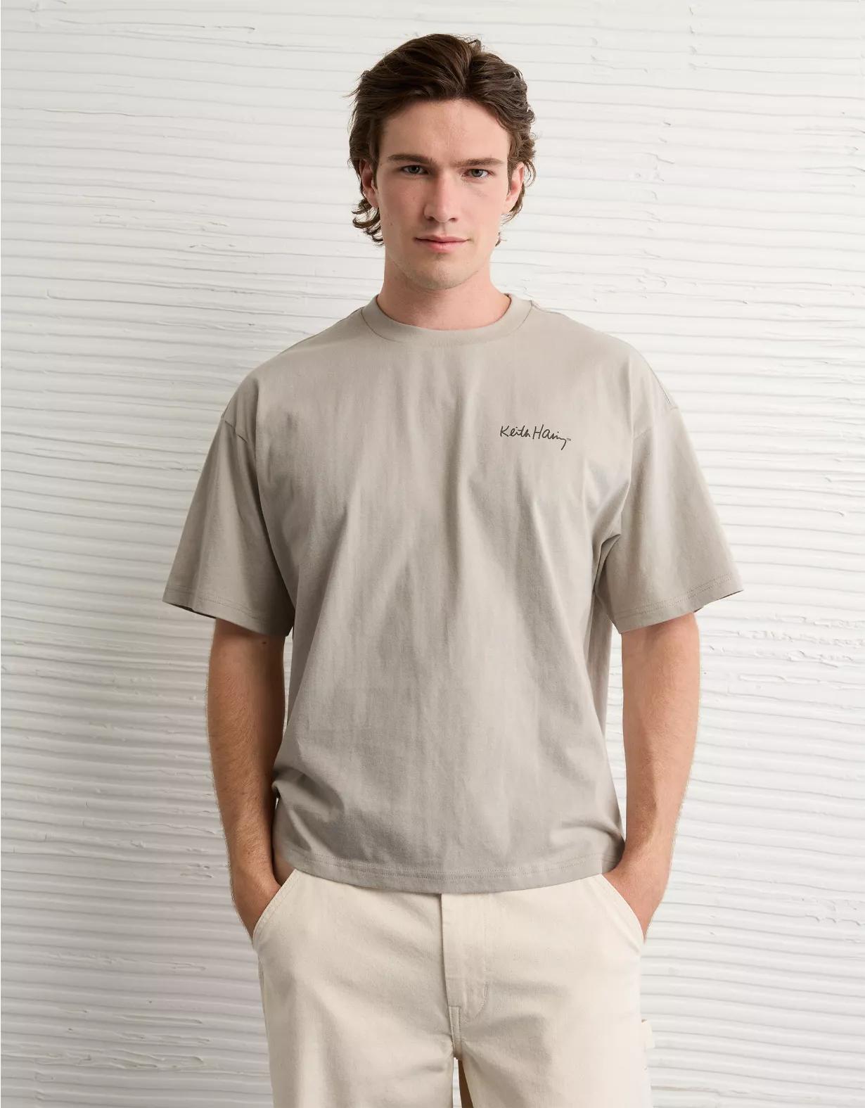 AE Boxy Keith Haring Graphic T-Shirt Product Image