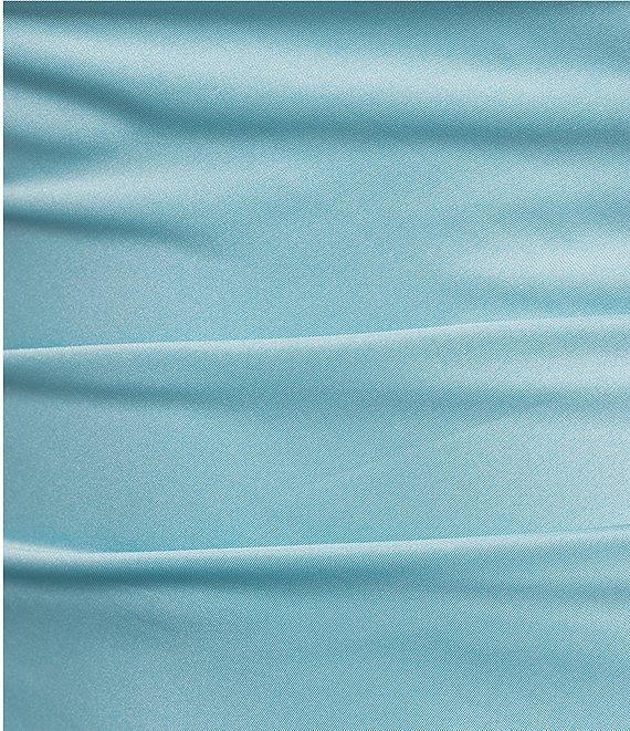 City Vibe Halter Sweetheart Neck Side Pleated Mini Dress Product Image