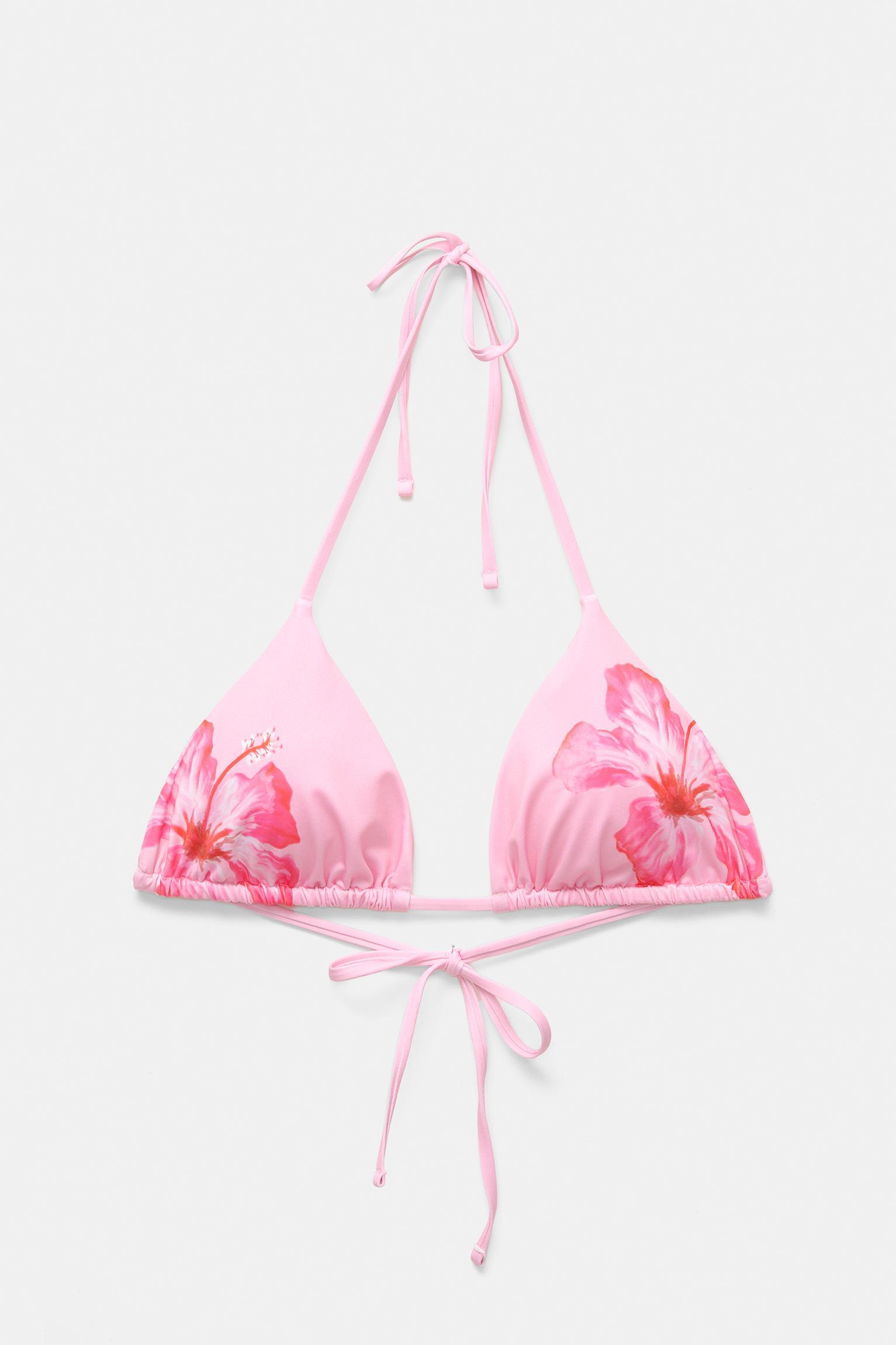 Floral triangle bikini top Product Image