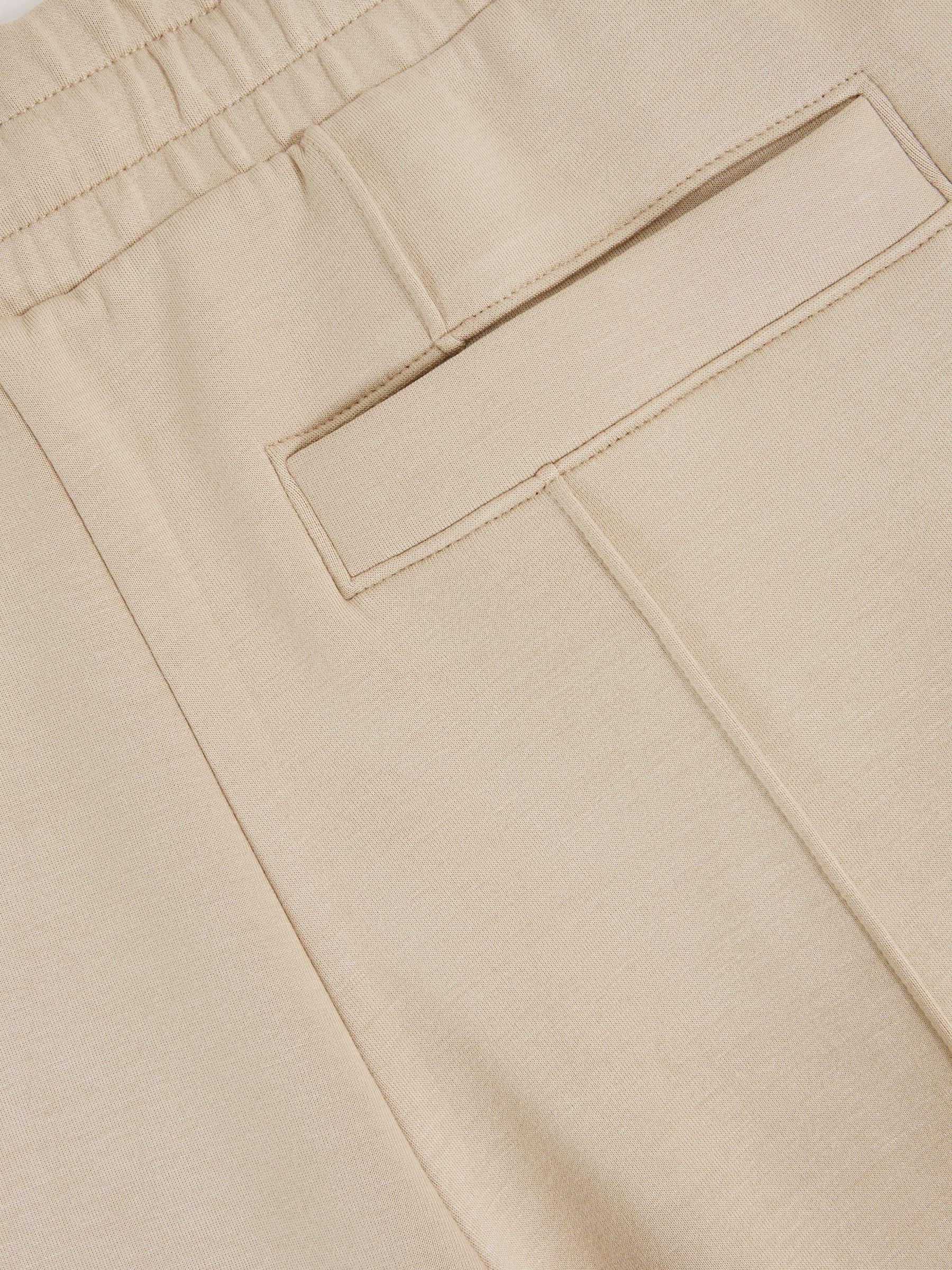 Interlock Pintuck Drawstring Joggers in Beige Product Image