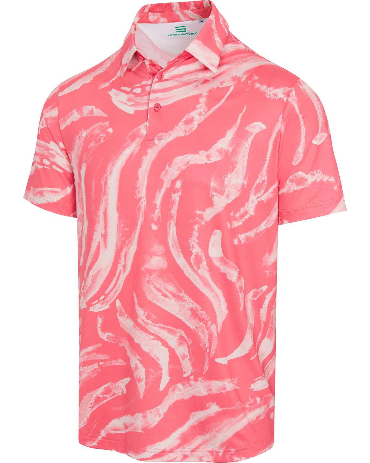 Three Sixty Six Men’s Print Golf Polos Male Product Image