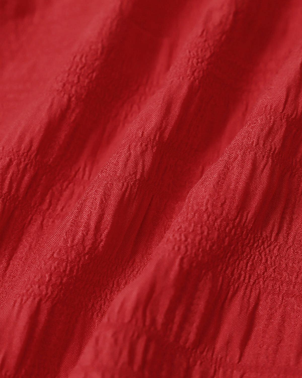 Red Belted A-Line Midi Dress Product Image