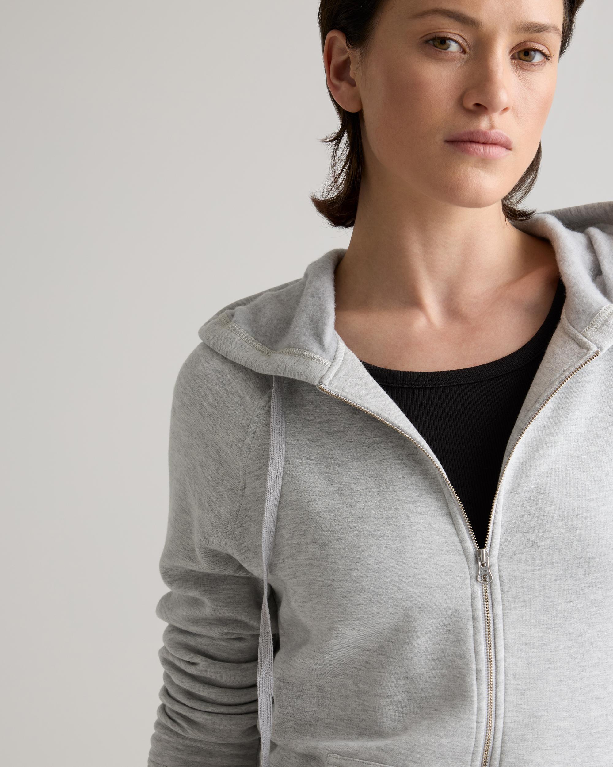 Quince | Women's SuperSoft Fleece Zip Up Hoodie Jacket Size XL, Lenzing Modal Product Image