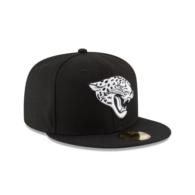 Jacksonville Jaguars Black & White 59FIFTY Fitted Hat Male Product Image