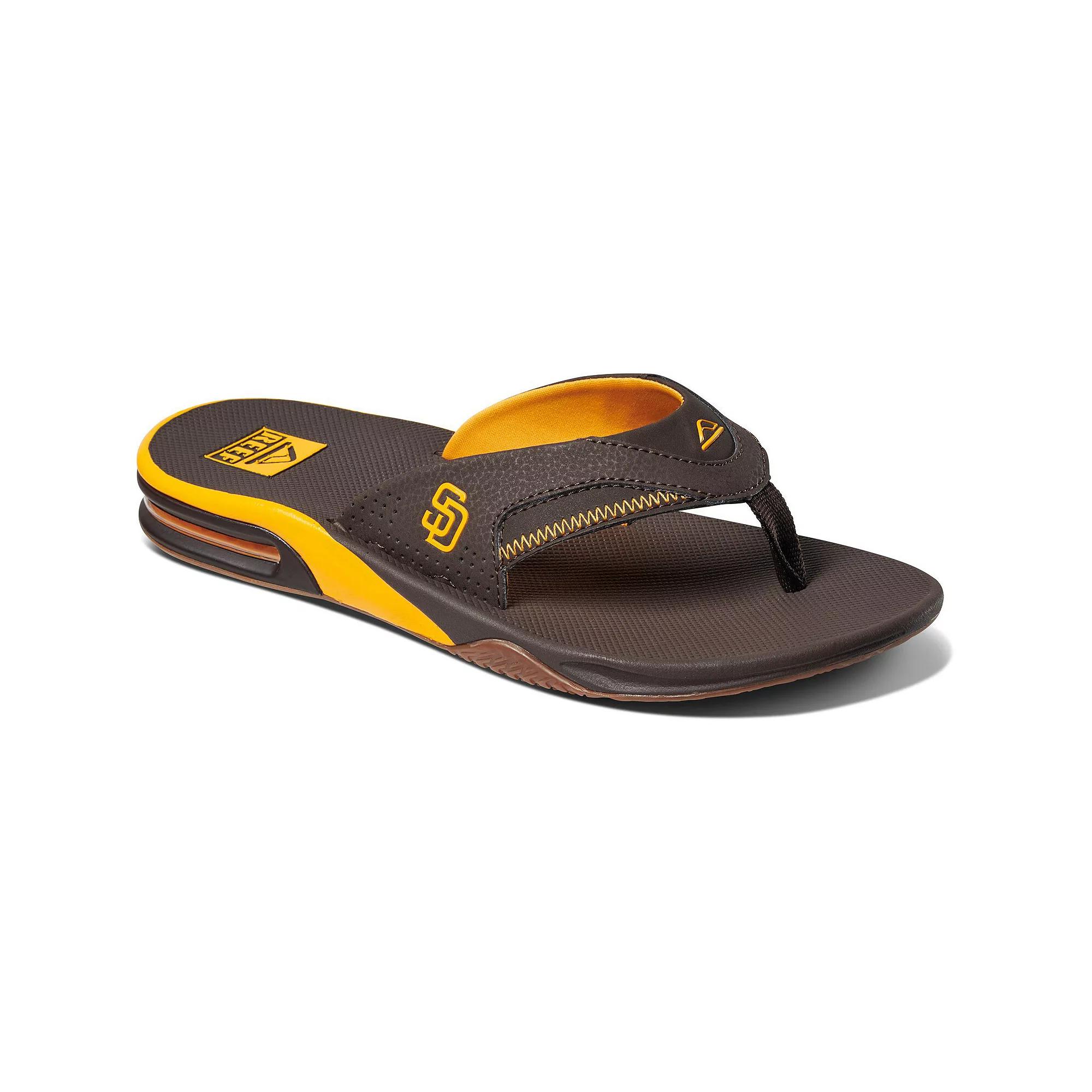 Mens REEF San Diego Padres Fanning Bottle Opener Sandals Product Image