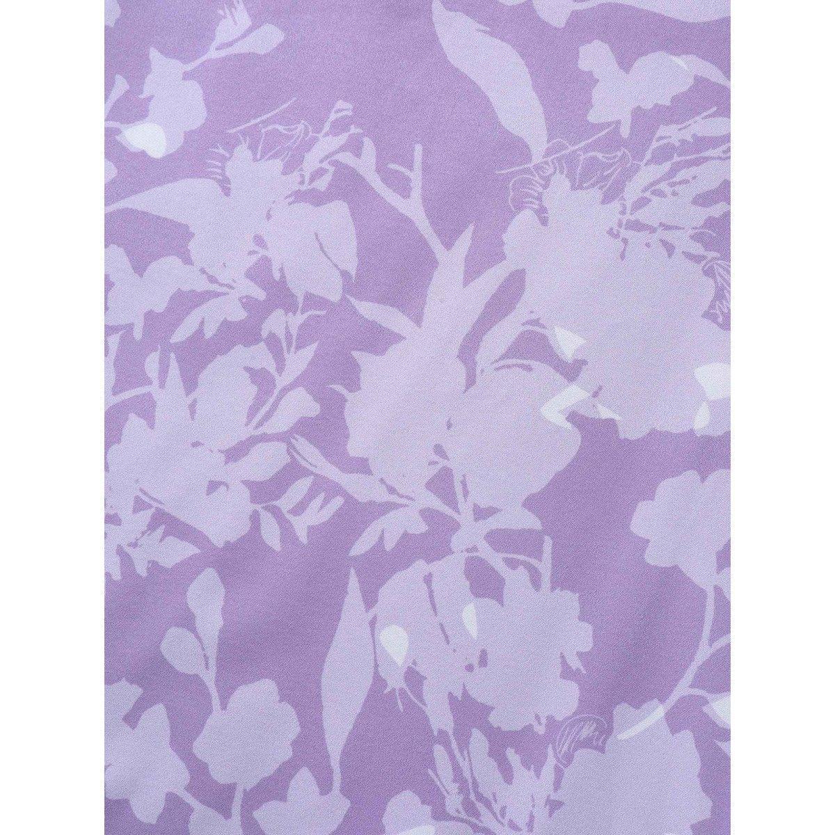 Plus Size Silhouette Floral Pockets Belted Maxi Dress Lavender Women V-neck Short sleeve Curvy BloomChic 26/4X Product Image