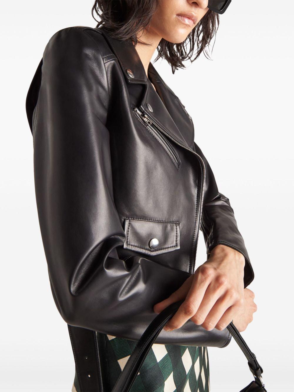 leather biker jacket Product Image