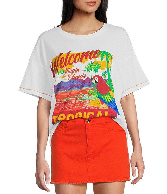 GB Oversized Destination Tropical Graphic T-Shirt Product Image