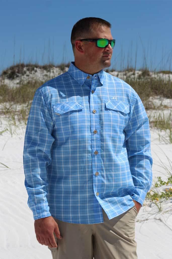 Mojo Sportswear Company Coastal Plaid Short Sleeve Men's Fishing Shirt Product Image