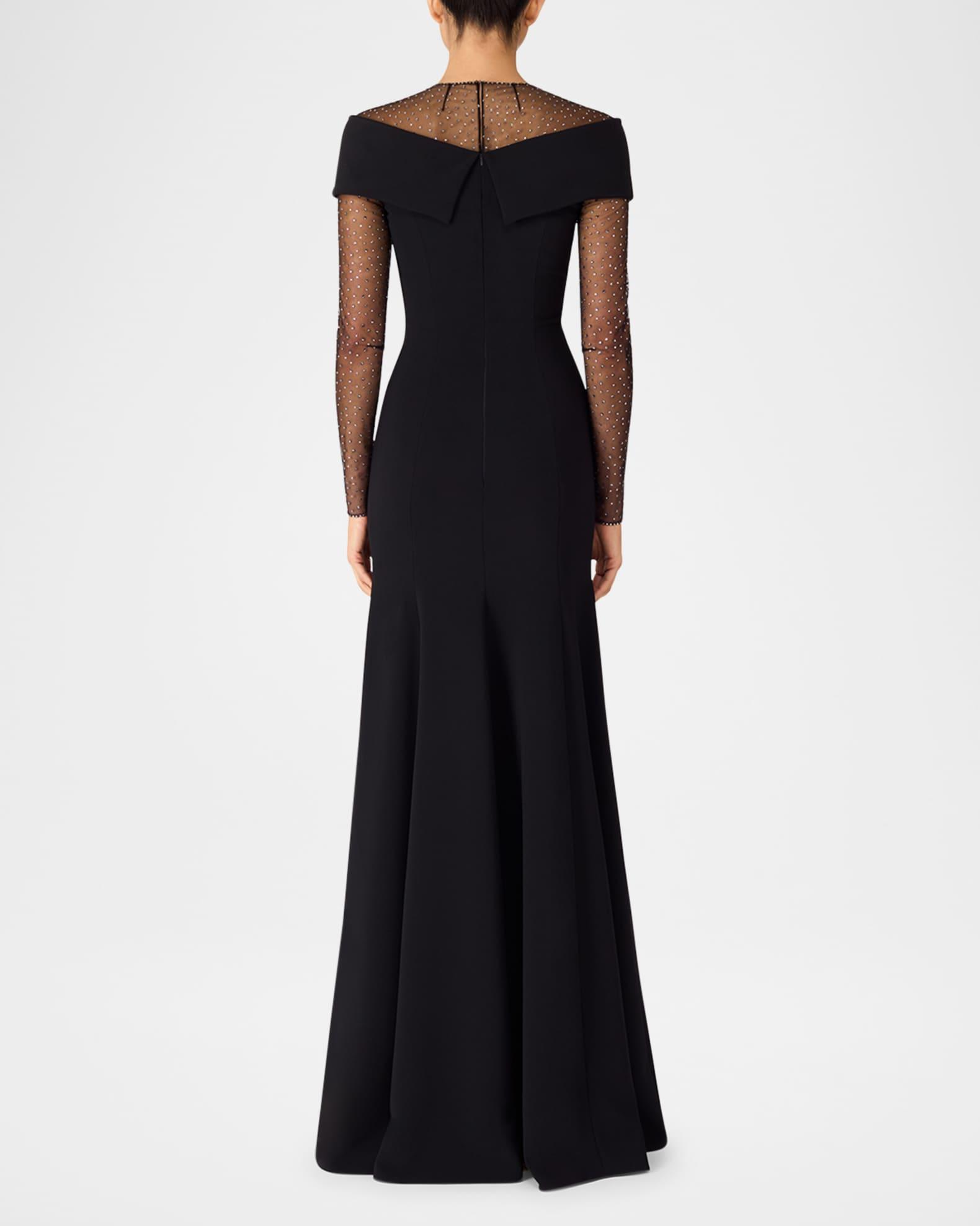 Etienne Crystal Illusion Off-The-Shoulder Gown Product Image