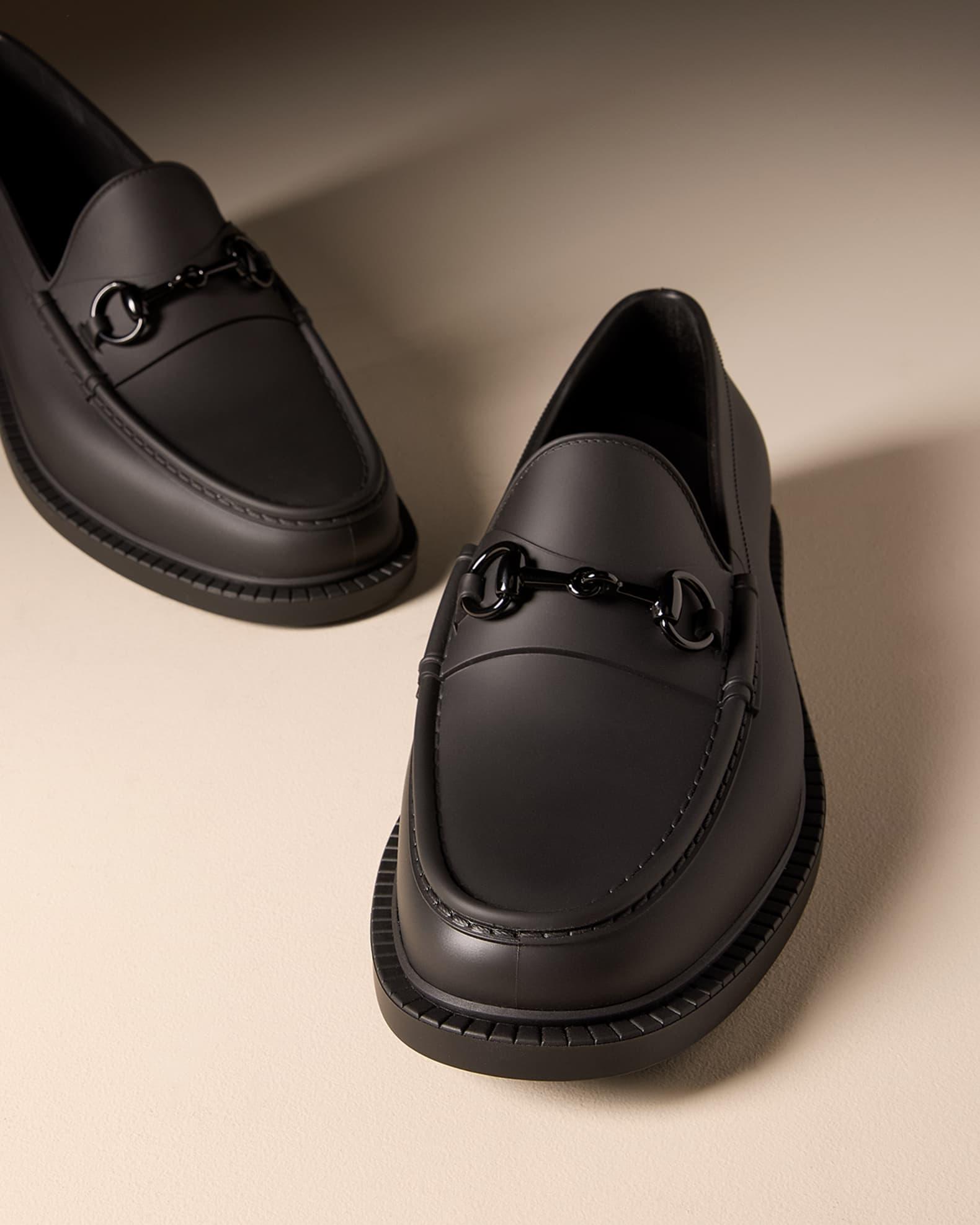 Men's New Dark Rubber Bit Loafers Product Image