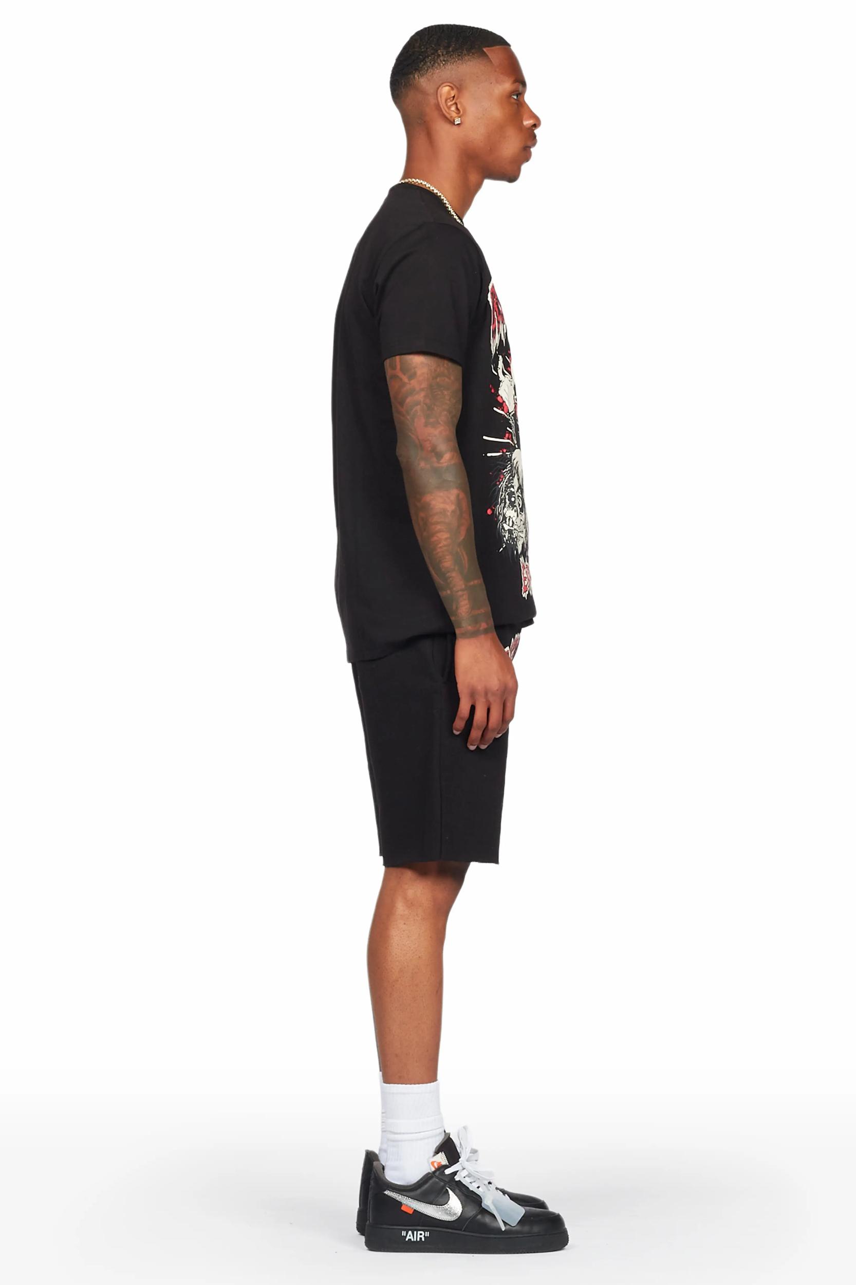 Tabor Black T-Shirt/Short Set Male Product Image