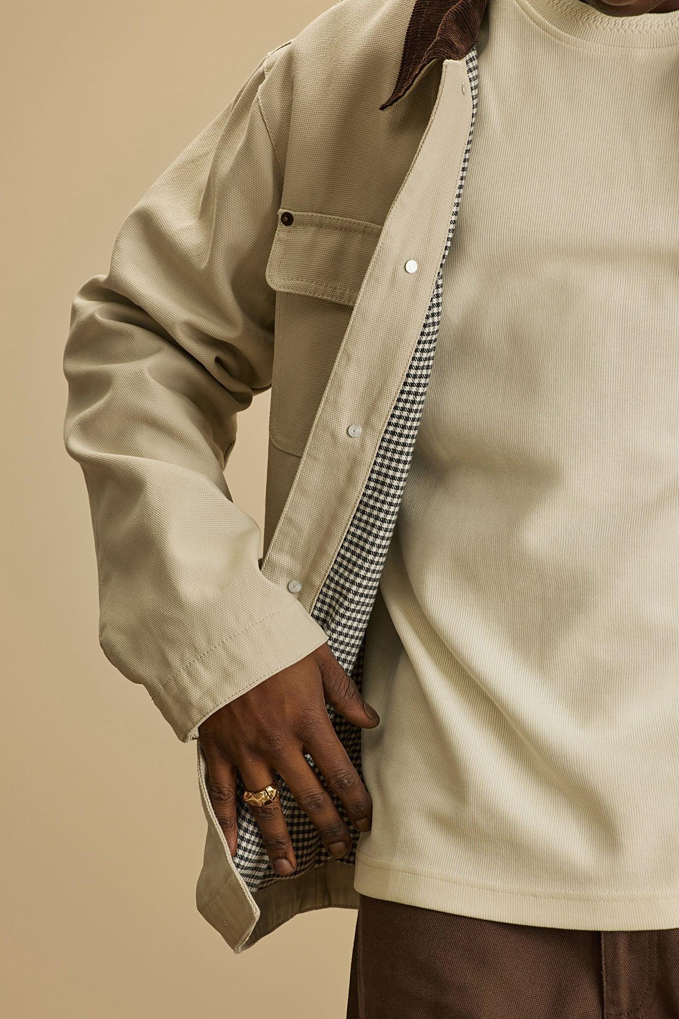 Alexander Utility Canvas Chore Jacket - Off White Product Image