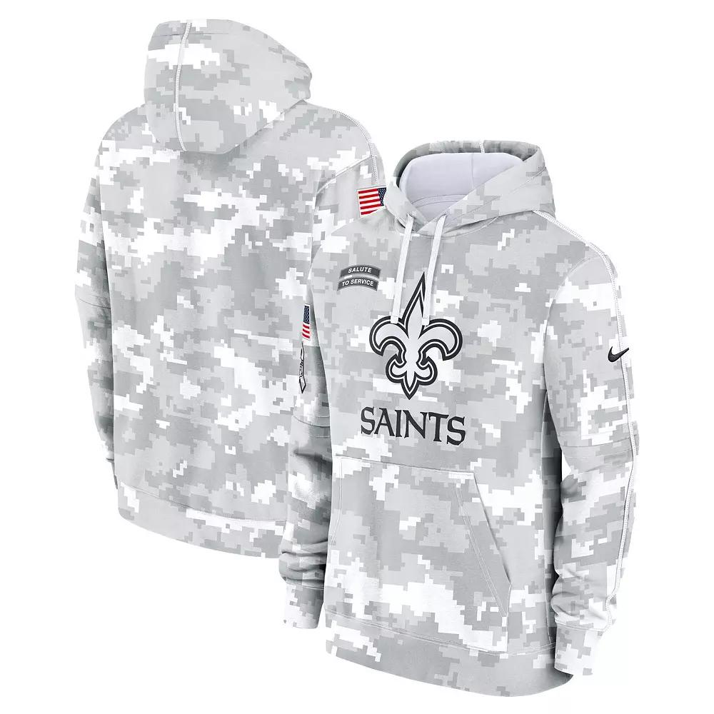 Men's Nike Arctic Camo New Orleans Saints 2024 Salute to Service Club Fleece Pullover Hoodie,  Product Image