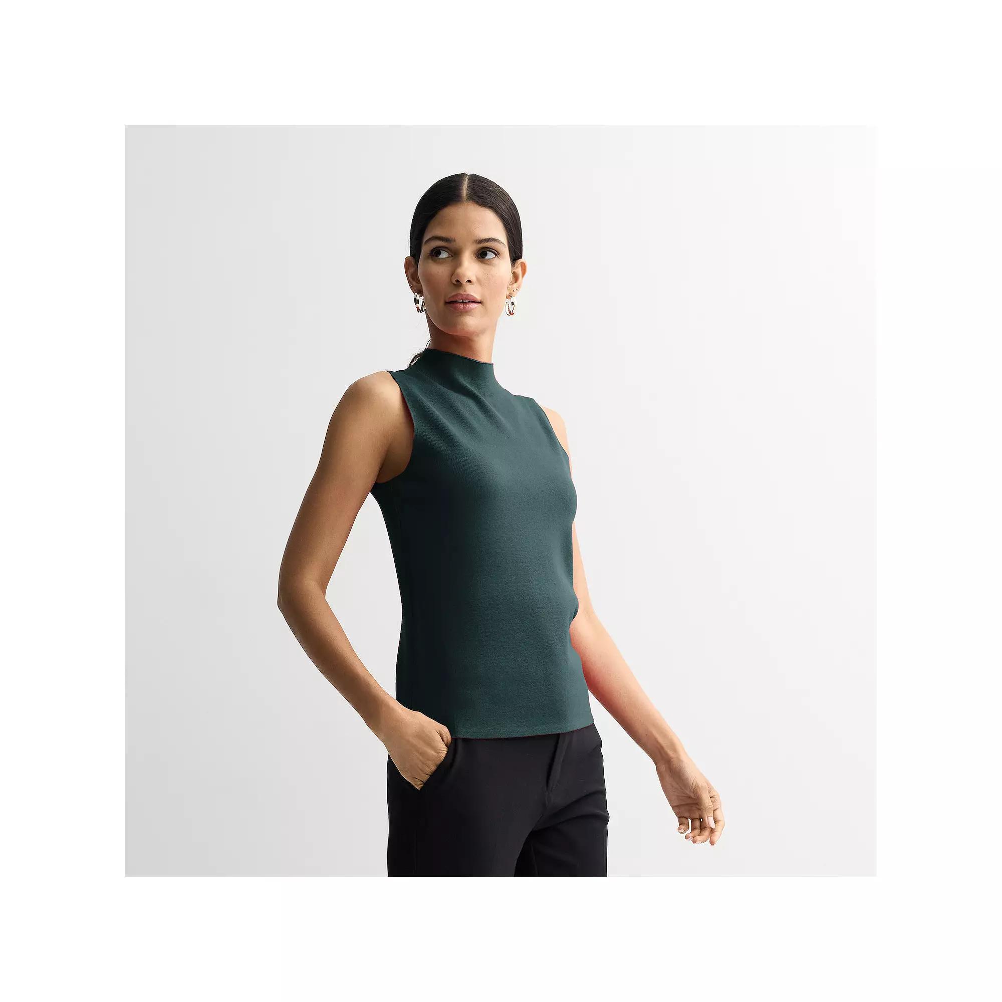 Women's Nine West Mockneck Sleeveless Sweater,  Product Image