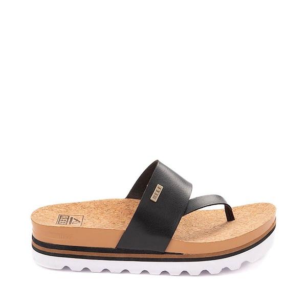 Womens Reef Cushion Sol Hi Sandal - Black / Tan Product Image
