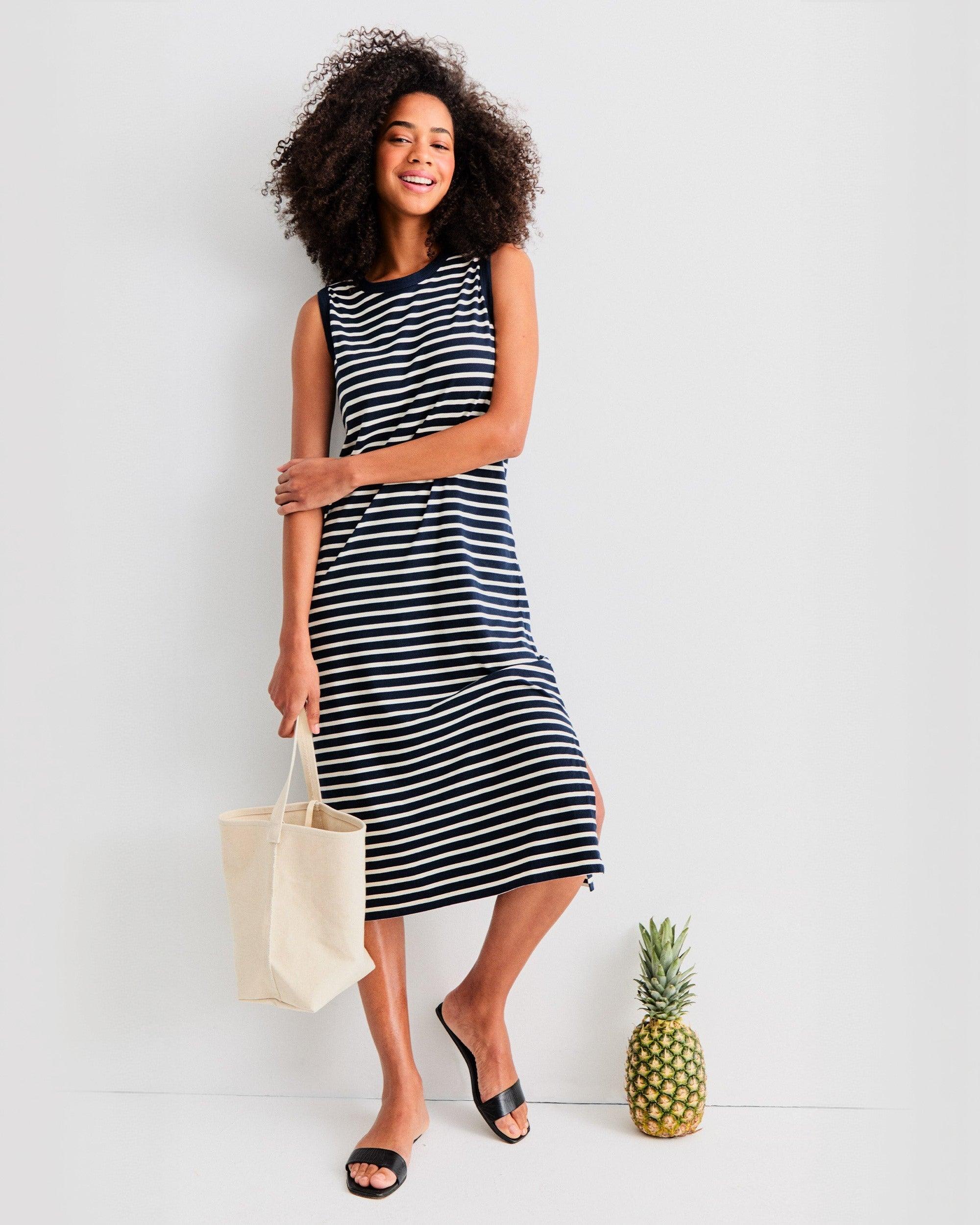 The Tank Dress - Navy/Cream Female Product Image