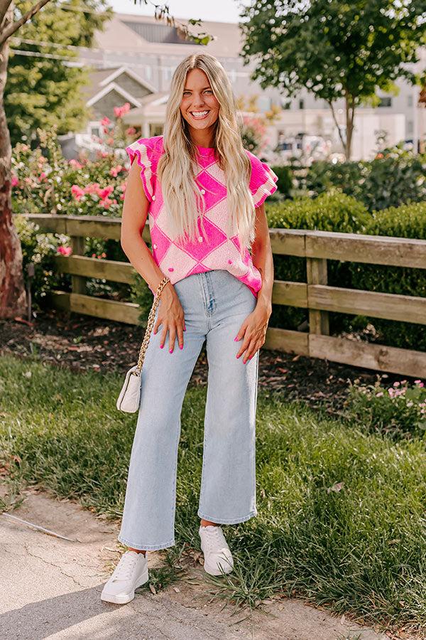 Country Club Ready Knit Sweater Top Product Image