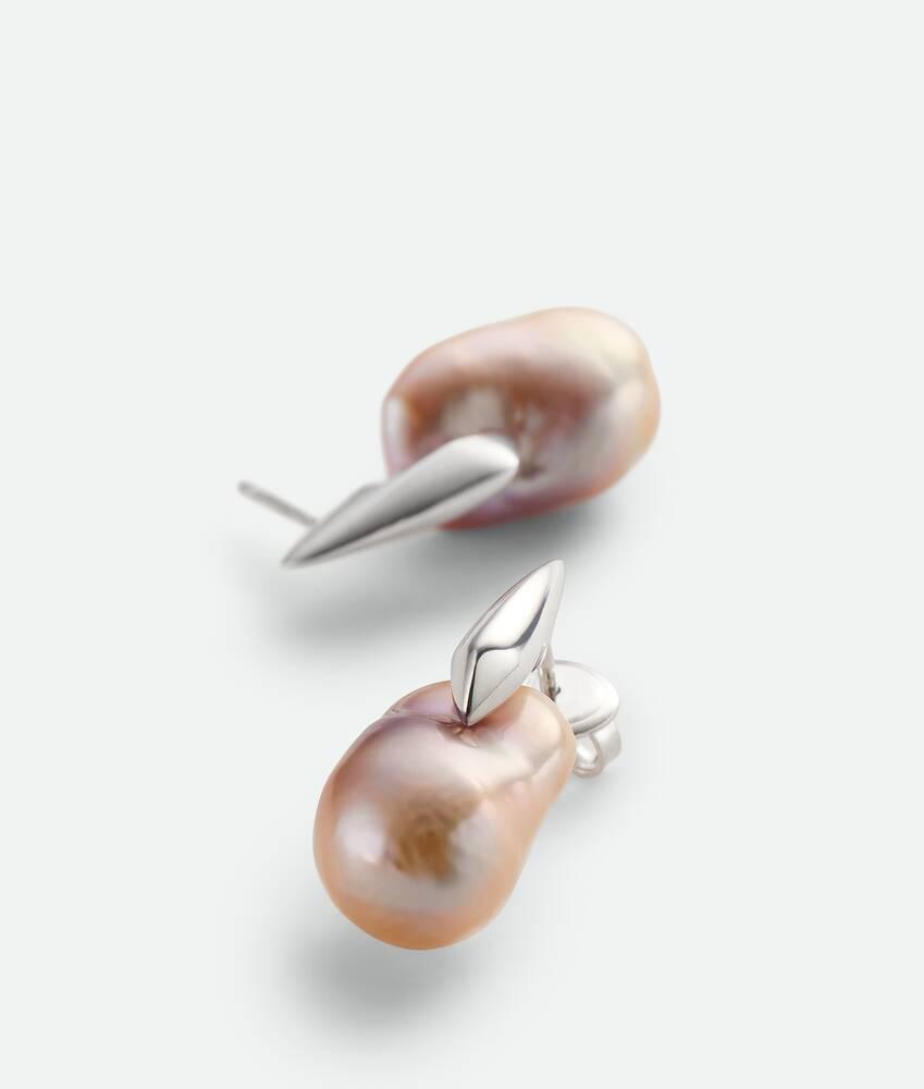Women's Large Pearl Earrings in Natural pink Product Image