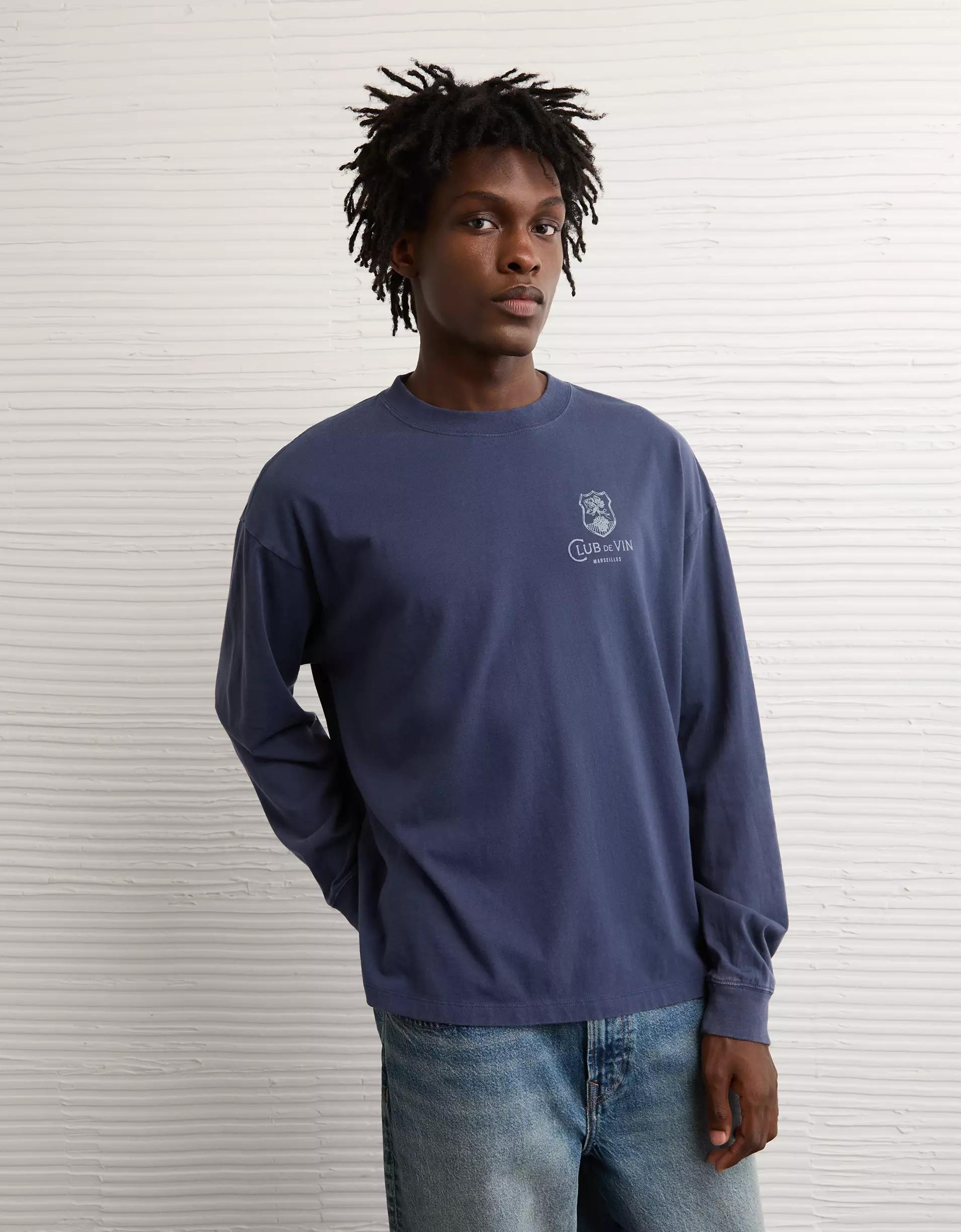 AE Boxy Long Sleeve Graphic T-Shirt Product Image
