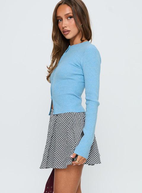 Sohogirl Flowy Mini Skirt Black / White Gingham Product Image