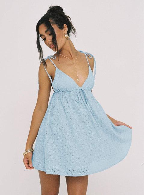 Pavlos Mini Dress Light Blue Product Image