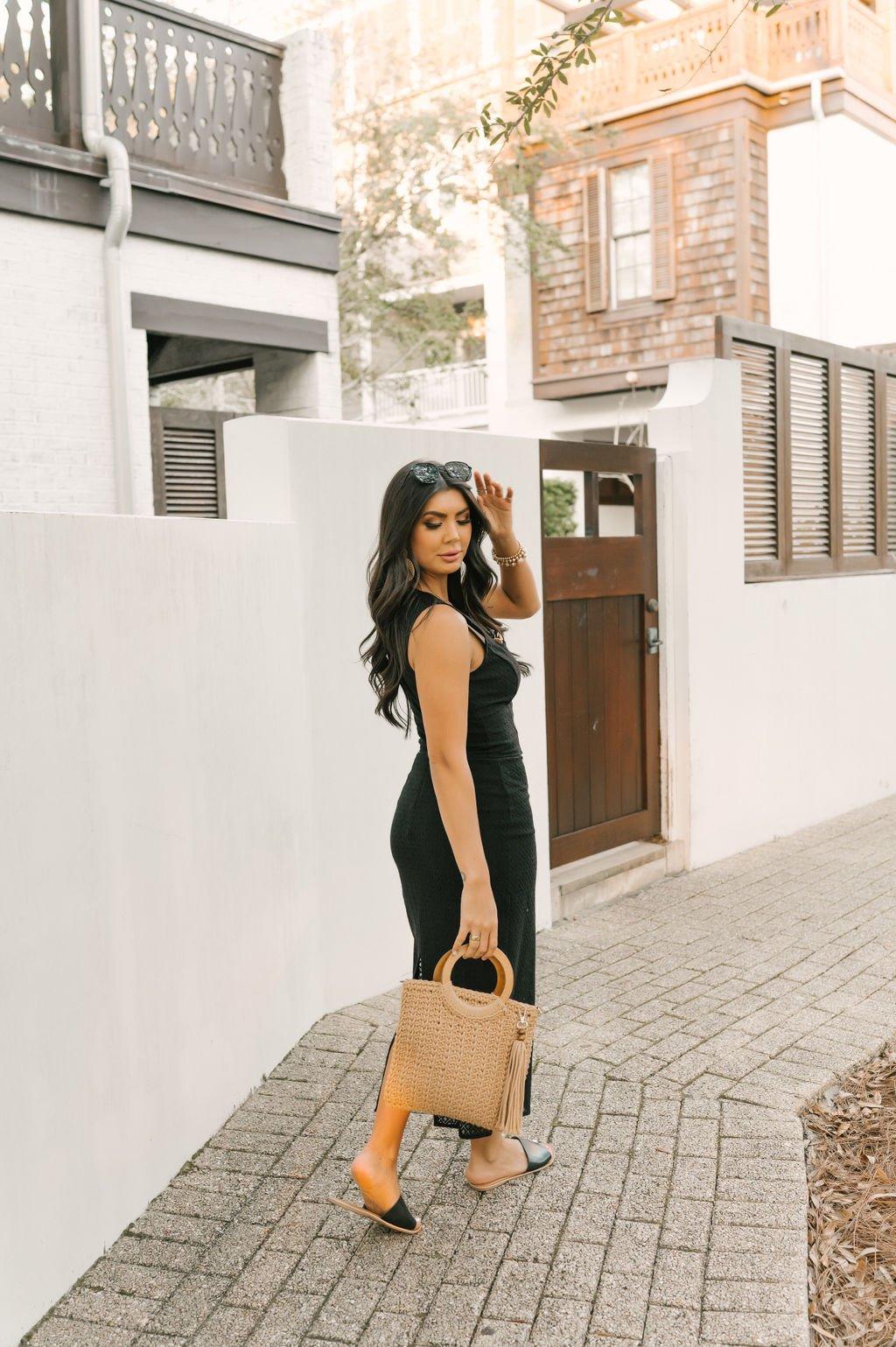 Black Sheer Lace Midi Skirt - DOORBUSTER Product Image