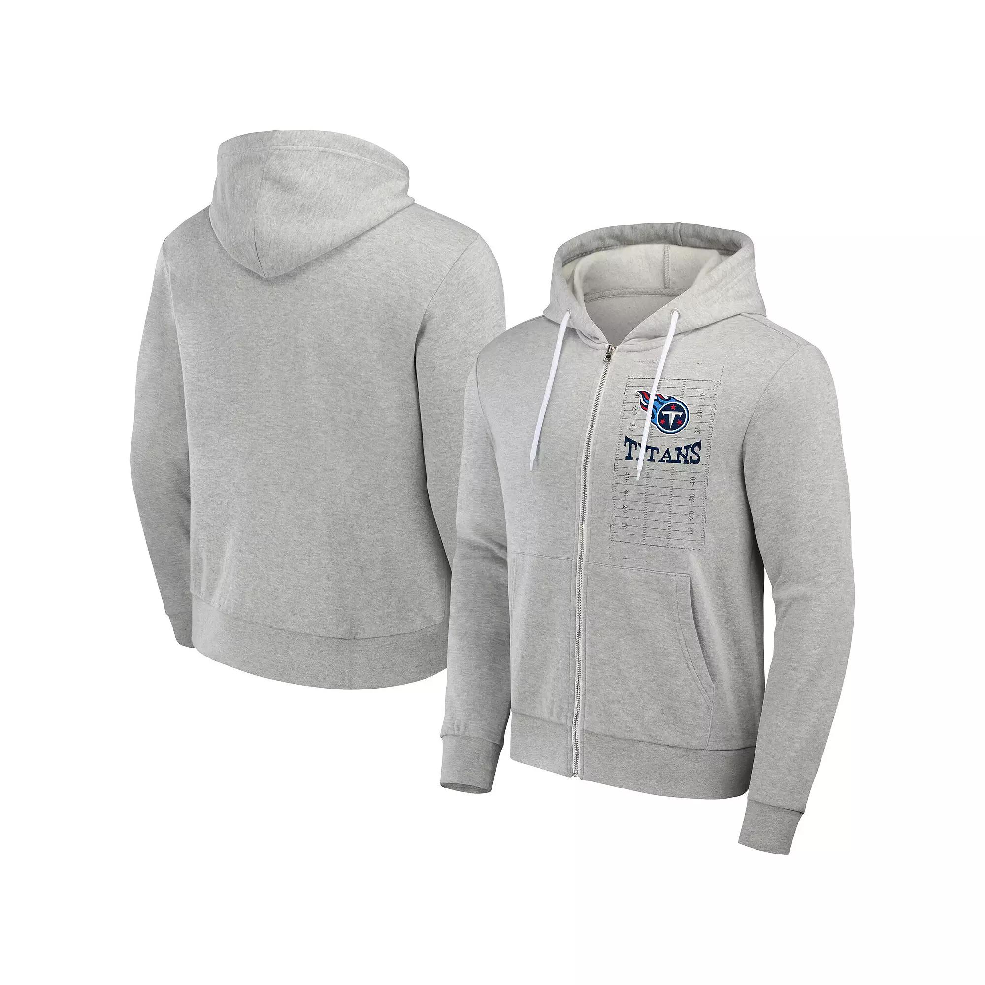 Men's NFL x Darius Rucker Collection by Fanatics Heather Gray Tennessee Titans Domestic Full-Zip Hoodie,  Product Image