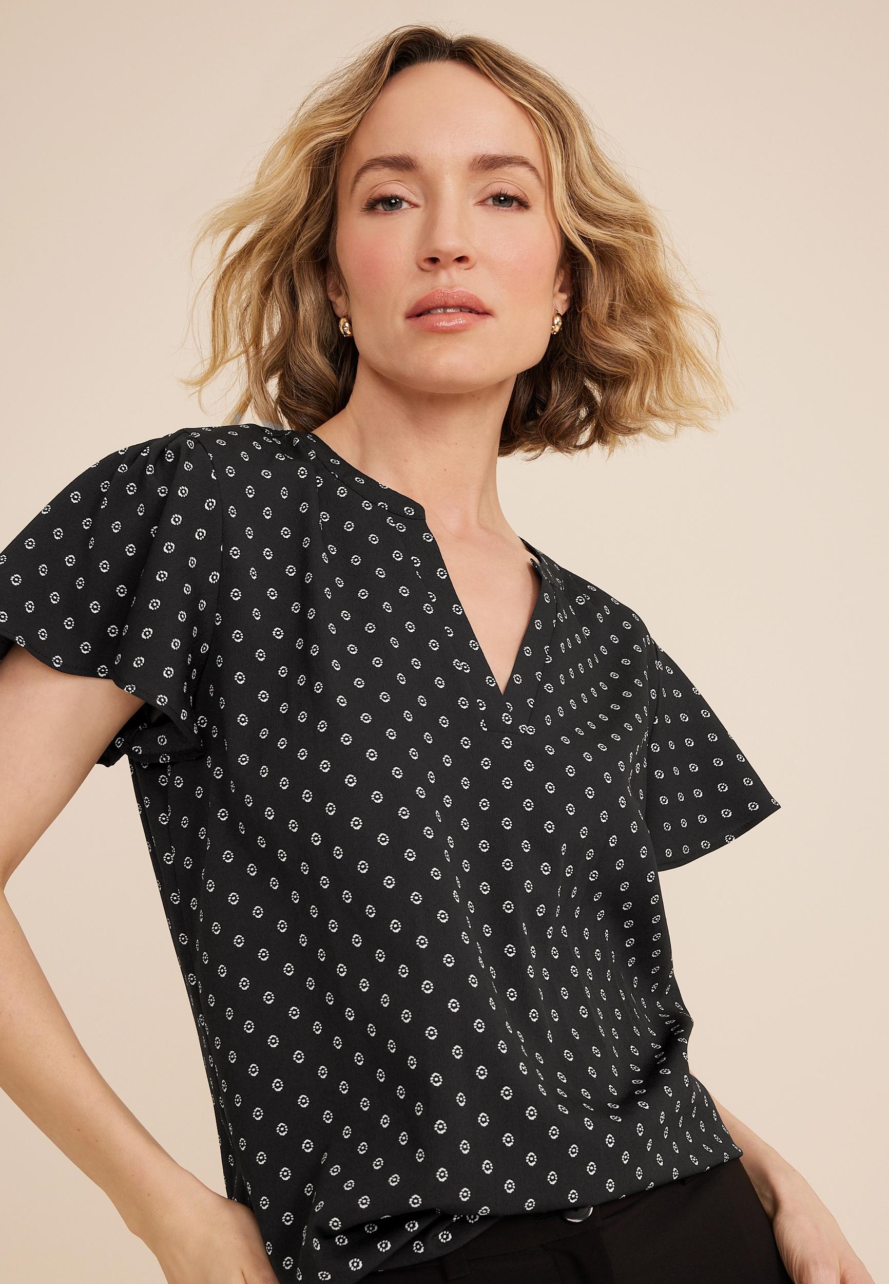 Atwood Flutter Sleeve Blouse Product Image