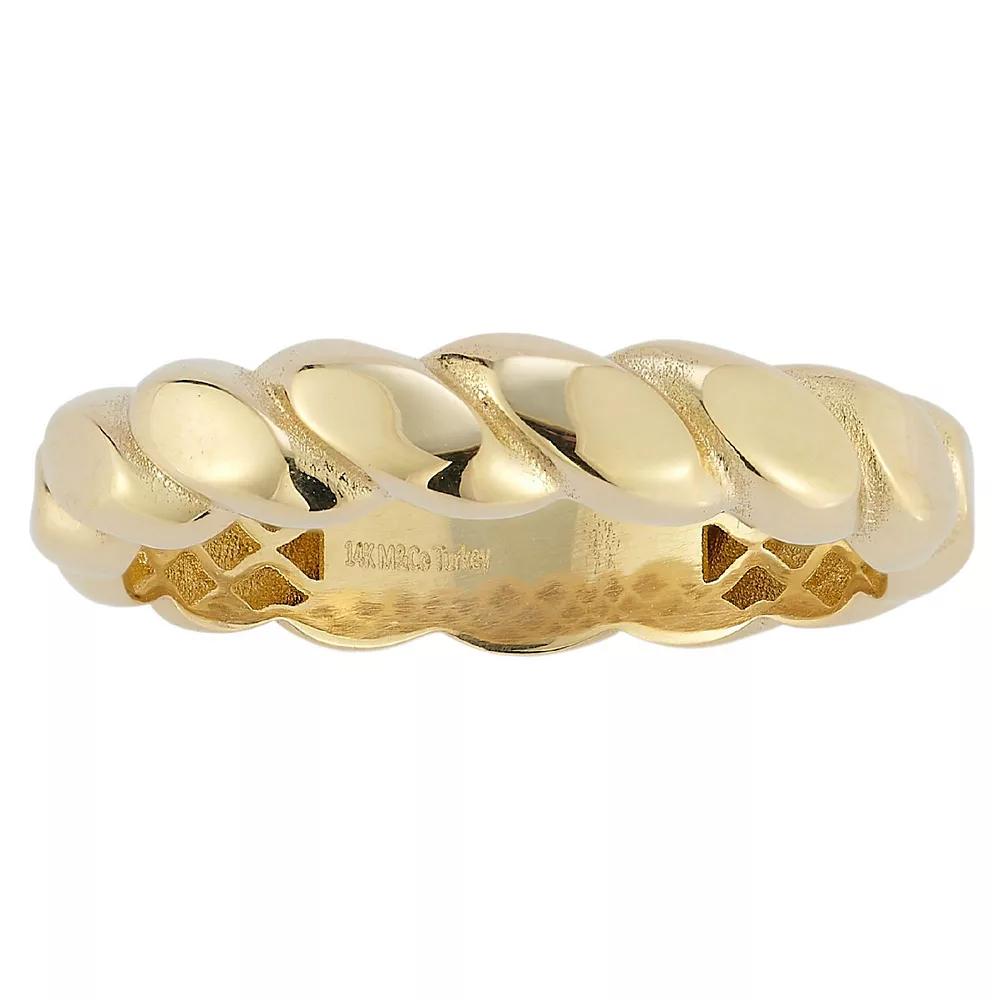 LUMINOR GOLD 14k Gold Braided Band Ring, Women's, Size: 6 Product Image
