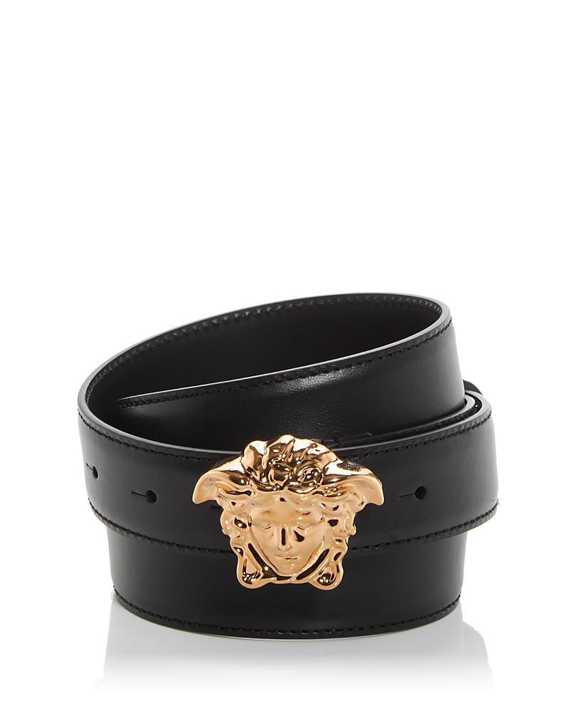 VERSACE La Medusa Leather Belt Man Belt Black Size 39.5 Calfskin Product Image