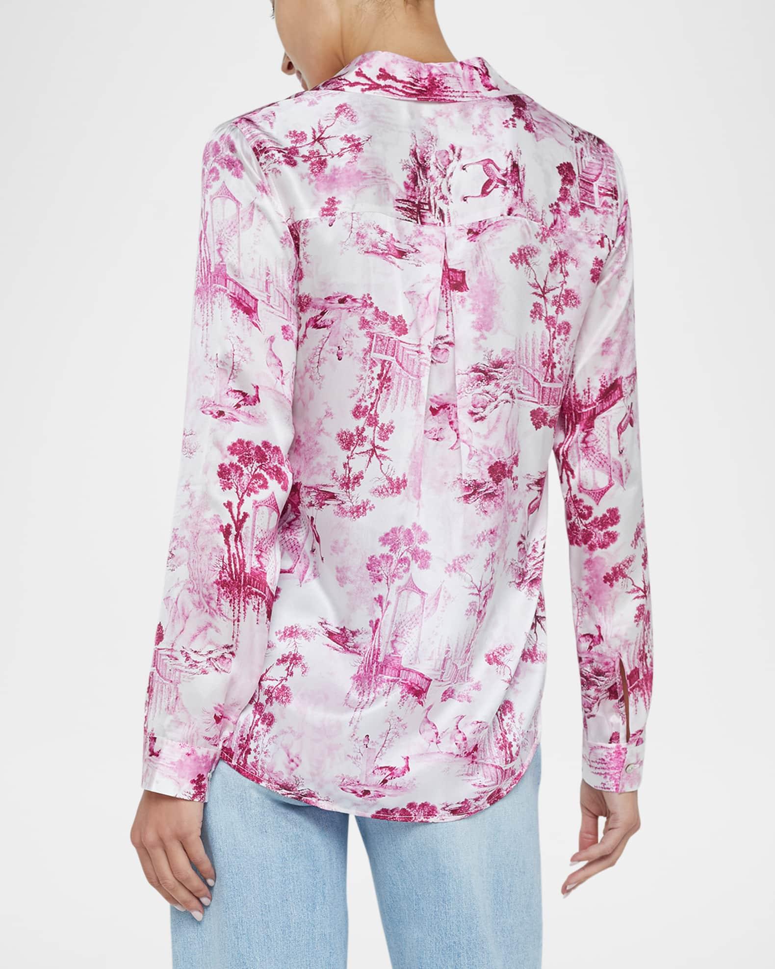 Tyler Toile Button-Front Silk Blouse Product Image