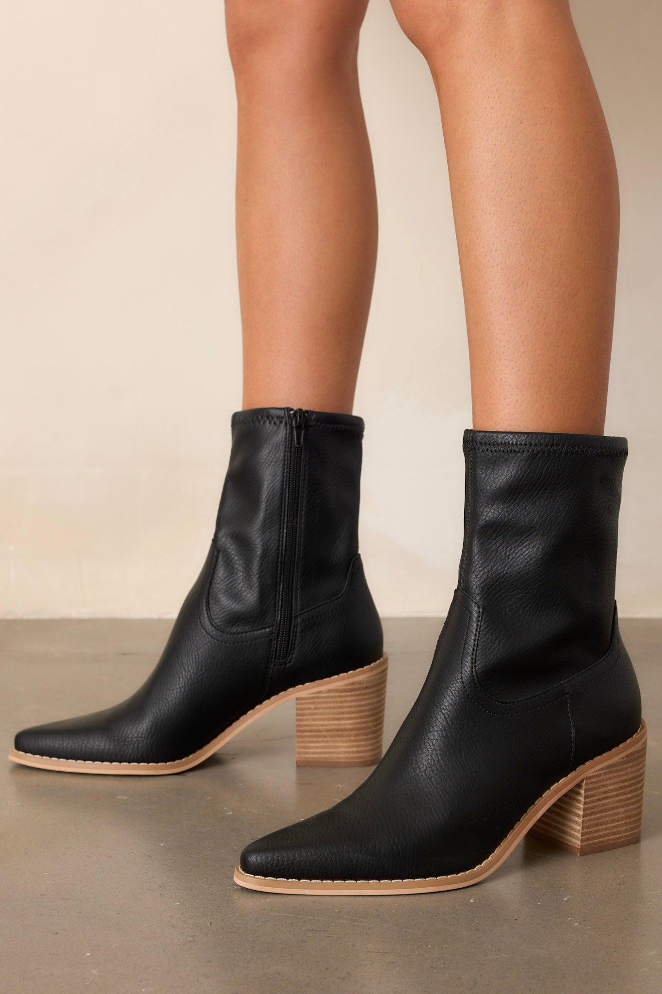 Stride In Style Black Ankle Boots Product Image