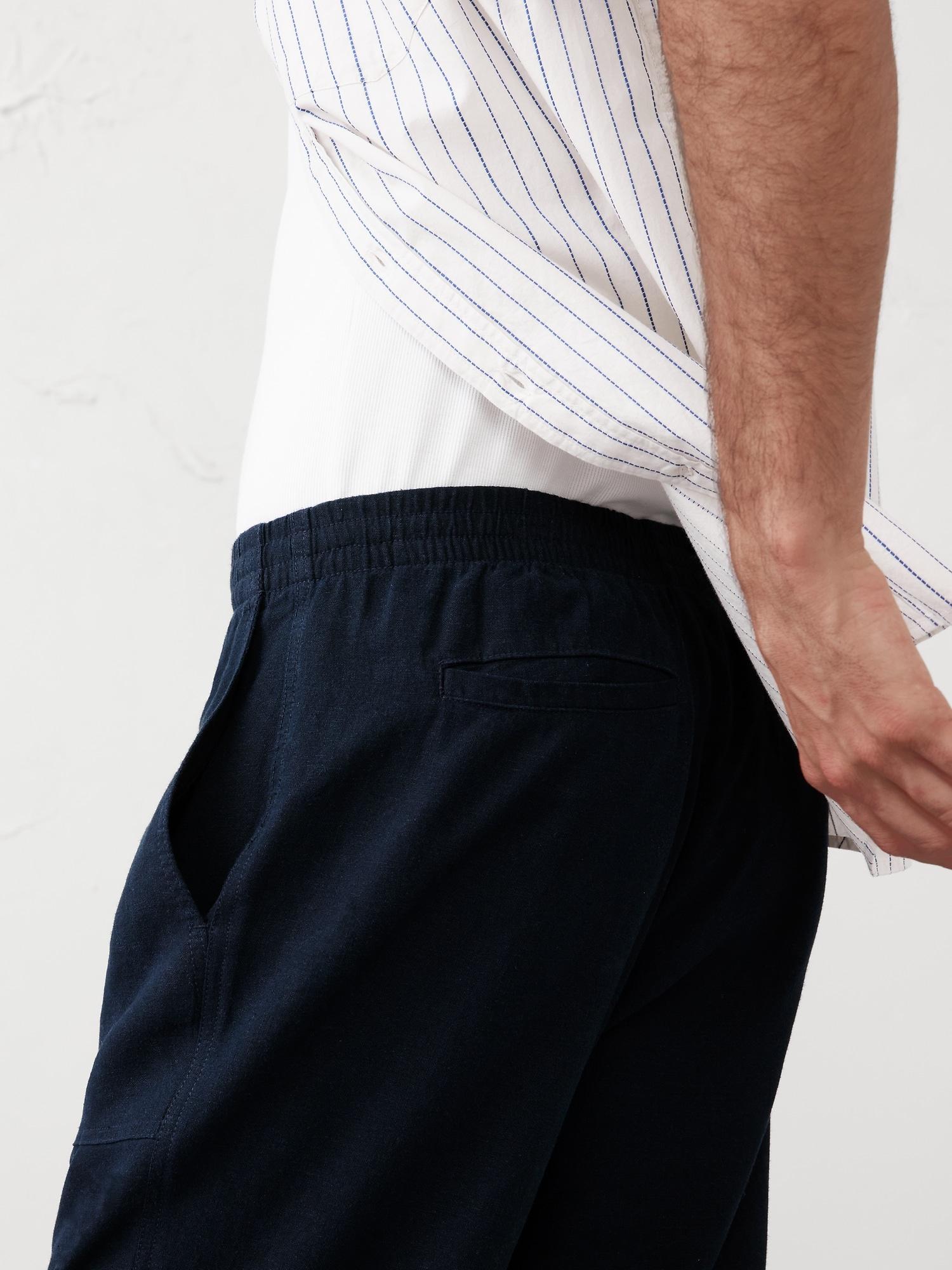 Linen-Blend Pull-On Pant Product Image
