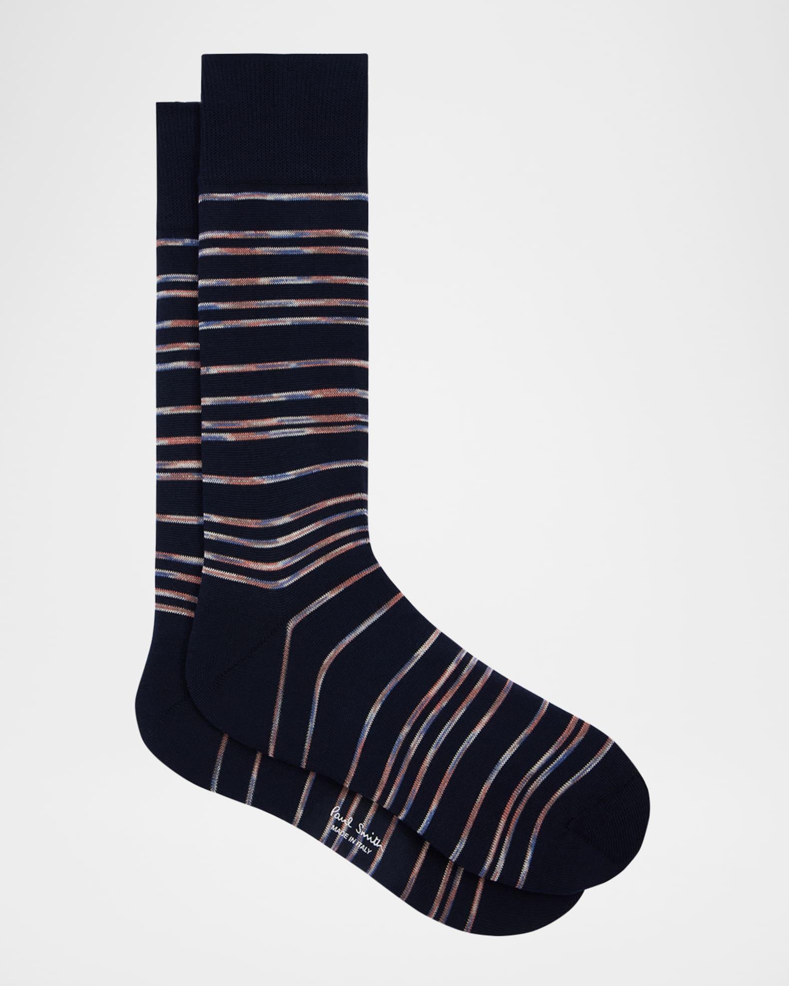 Men's Kew Multicolor Pinstripe Crew Socks Product Image